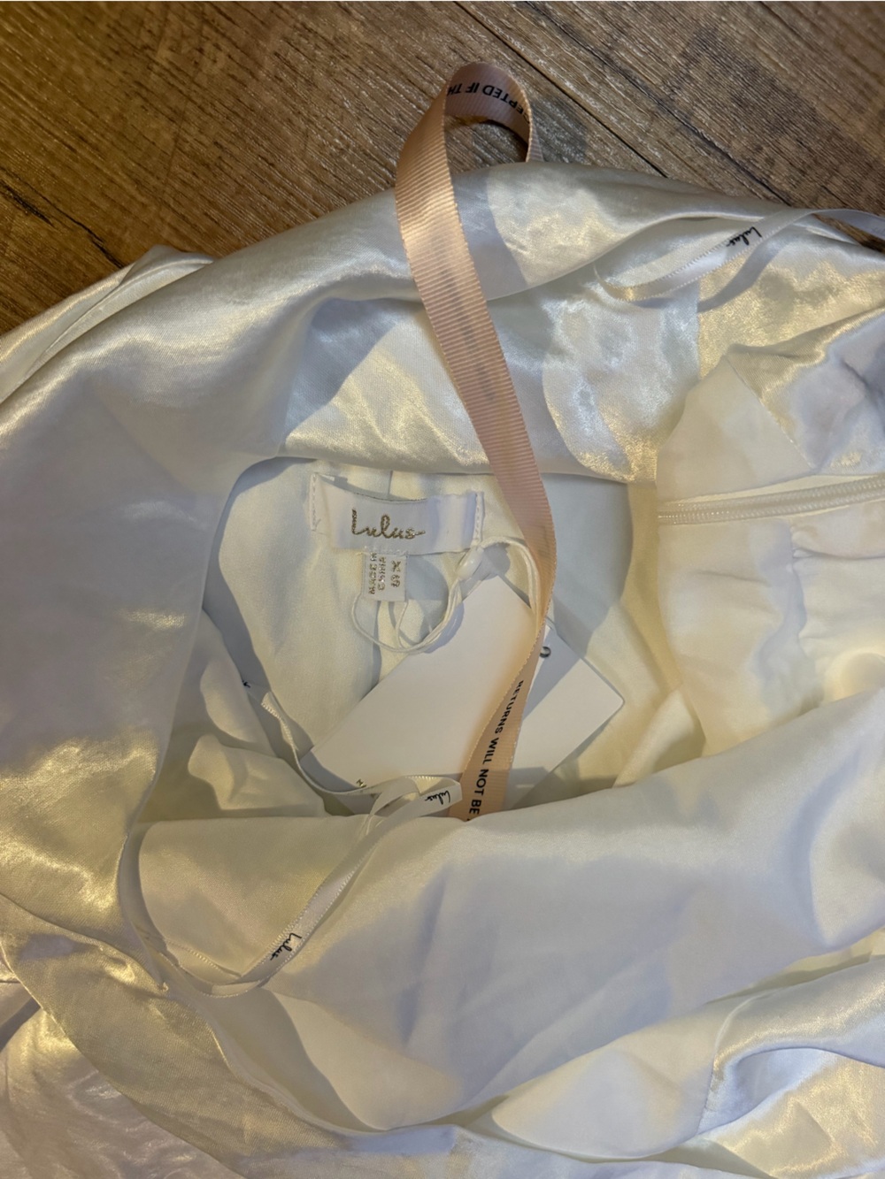 Lulu's Meliana White Satin Halter Backless Maxi Dress - Picture 4 of 5